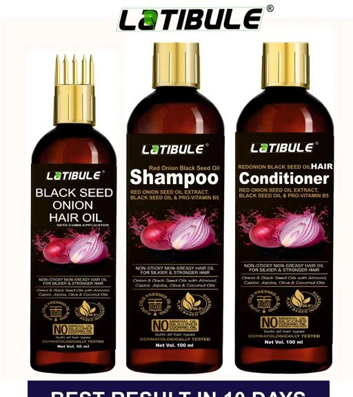  - Latibule Red Onion Black Seed Oil Ultimate Hair Care Kit  Shampoo100ml