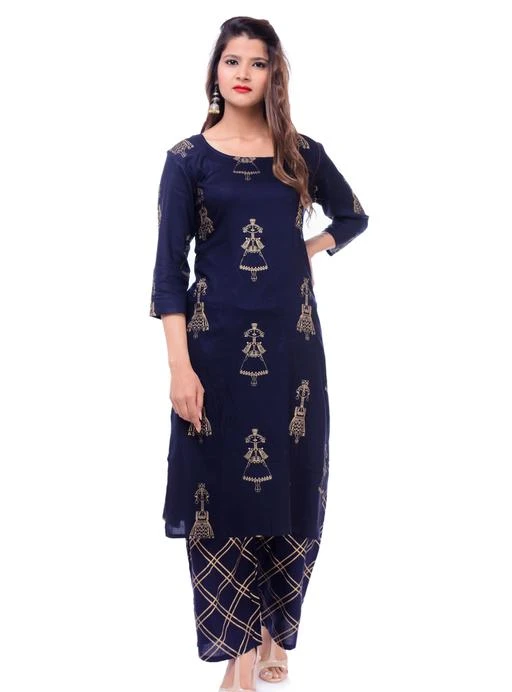 Checkout this latest Kurta Sets
Product Name: *Women Rayon A-line Printed Long Kurti With Palazzos*
Fabric: Kurti - Rayon Palazzo - Rayon
Sleeves: Sleeves Are Included
Size: Kurti - 38 in 40 in 42 in 44 in Palazzo - 30 in 32 in 34 in 36 in
Length: Kurti - Up To 44 in Palazzo - Up To 36 in
Type: Stitched
Description: It Has 1 Piece Of Kurti With 1 Piece Of Palazzo 
Work: Kurti - Printed Palazzo - Printed
Country of Origin: India
Easy Returns Available In Case Of Any Issue


SKU: ZY19KR02
Supplier Name: Ja Yela

Code: 754-2274409-5931

Catalog Name: Women Rayon A-line Printed Long Kurti With Palazzos
CatalogID_302988
M03-C04-SC1003