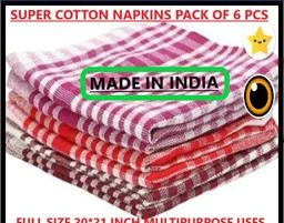 Cotton Kitchen Cloth/Cotton Duster/Napkins for Chapati, Roti, Cooking,  Cleaning, Dusting Multi Purpose use (Pack of 10)