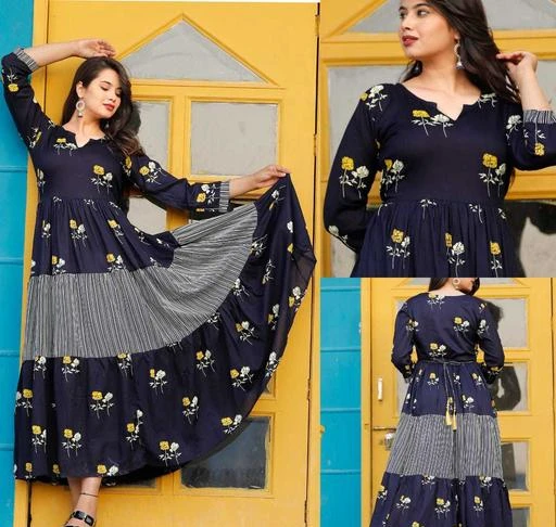 Checkout this latest Gowns
Product Name: *Jivika Pretty Gowns*
Fabric: Rayon
Sleeve Length: Three-Quarter Sleeves
Pattern: Printed
Multipack: 1
Sizes:
M, L
Country of Origin: India
Easy Returns Available In Case Of Any Issue


Catalog Rating: ★4.1 (78)

Catalog Name: Jivika Pretty Gowns
CatalogID_4916938
C79-SC1289
Code: 216-22872446-998