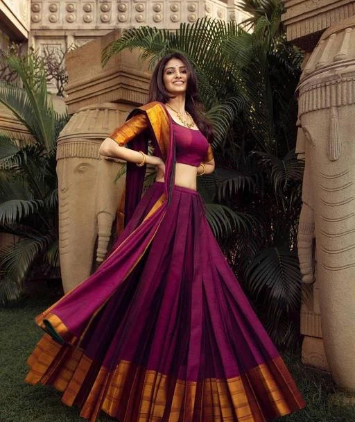 Half saree type on sale lehenga