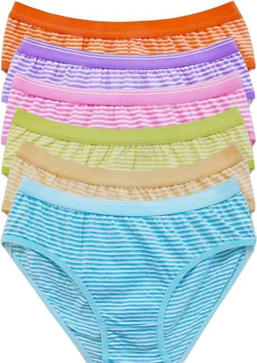  Women Multicolor Hipster Panty Line Printed Panties And Cotton