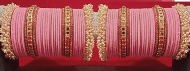 Checkout this latest Bracelet & Bangles
Product Name: * Princess Glittering Bracelet & Bangles*
Base Metal: Shell
Plating: Gold Plated
Stone Type: Pearls
Sizing: Non-Adjustable
Type: Chooda
Net Quantity (N): More Than 10
Sizes:2.4, 2.6, 2.8
Country of Origin: India
Easy Returns Available In Case Of Any Issue


SKU: velvet chuda set 06
Supplier Name: MOKSH INFRACON

Code: 955-23021781-997

Catalog Name: Princess Glittering Bracelet & Bangles
CatalogID_4963985
M05-C11-SC1094