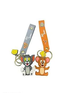 Cute Tom and Jerry Keychain for Girls and Boys Set of 2PCs Mickey Mouse  Keychain Set for School Bags, Bike, Car etc Best Birthday Gifts Keychain  for