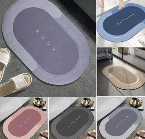 2 In1 Fast Drying Bathroom Mat Non Slip Absorbent Diatom Mud Ultra