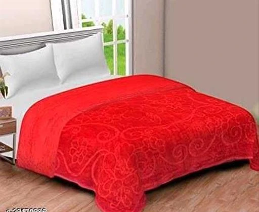 Velvet Floral Embossed Super Soft Heavy Double Bed Mink Blanket for Winter