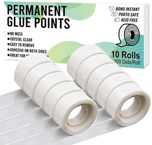 100 Pack, Clear Removable Balloon Arch Glue Dots, Adhesive Points