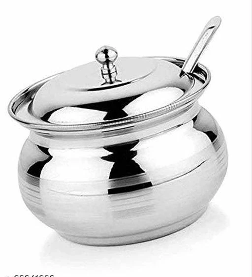 Checkout this latest Jars & Containers
Product Name: *Stainless Steel Ghee Pot, Oil Container with Lid and Spoon, 1 Piece (250 ml)*
Material: Stainless Steel
Pack Of: Pack Of 1
Country of Origin: India
Easy Returns Available In Case Of Any Issue


Catalog Rating: ★3.9 (111)

Catalog Name: Fancy Jars
CatalogID_5087332
C130-SC1428
Code: 502-23341993-994