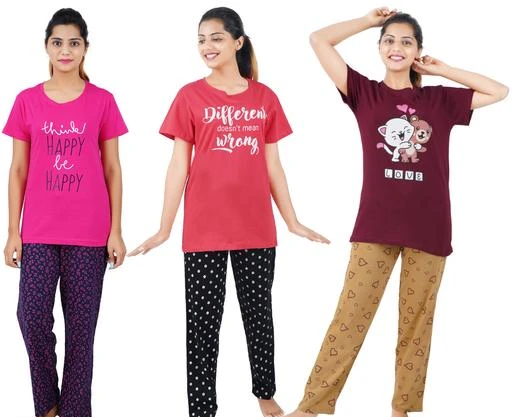 Checkout this latest Nightsuits
Product Name: *Inaaya Alluring Women Nightsuits*
Top Fabric: Cotton
Bottom Fabric: Cotton
Top Type: Tshirt
Bottom Type: Pyjamas
Sleeve Length: Short Sleeves
Pattern: Printed
Net Quantity (N): 3
Sizes:
M, XL, XXL, XXXL, 4XL
Shop from a Wide Range of BEFLI Printed Top & All Over Print Pyjama Set / Pajama Night Suit Set / Sleep wear Set / Loungewear Set for Super Comfortable and Nice Sleep. Please Refer Our Size Chart for Perfect Fit.
Country of Origin: India
Easy Returns Available In Case Of Any Issue


SKU: 65242-BT3 Cmb Ntst HRPnk DTRd LMrn/L
Supplier Name: Thought Process

Code: 6441-23444866-9422

Catalog Name: Inaaya Alluring Women Nightsuits
CatalogID_5113966
M04-C10-SC1045