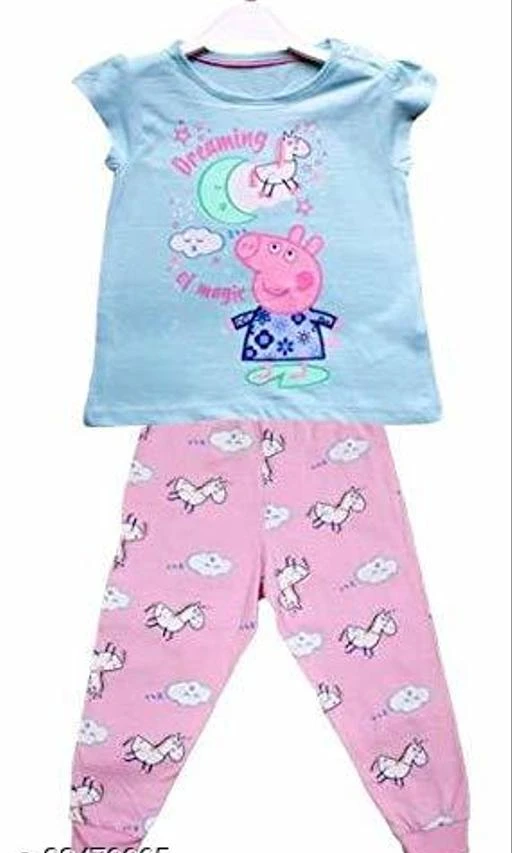 Checkout this latest Nightsuits
Product Name: *Flawsome Funky Kids Girls Nightsuits*
Top Fabric: Cotton Blend
Bottom Fabric: Cotton Blend
Top Type: Top
Bottom Type: Pajamas
Sleeve Length: Short Sleeves
Top Pattern: Printed
Multipack: 1
Sizes: 
12-18 Months, 18-24 Months, 2-3 Years, 3-4 Years
Country of Origin: India
Easy Returns Available In Case Of Any Issue


Catalog Rating: ★4.4 (11)

Catalog Name: Princess Trendy Kids Girls Nightsuits
CatalogID_5121354
C62-SC1158
Code: 832-23470065-998