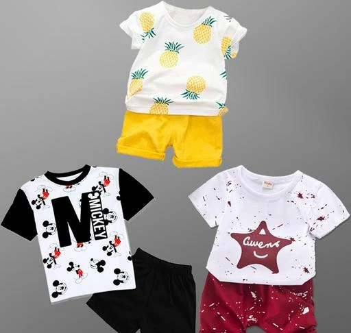 Summer Kids Clothing Set,Boys Top & Bottom Sets,Baby Boys Clothing Set,  Boy's ke kapde, kid's Clothing Set, Children Clothing Wear, kid's Wear,1  Year