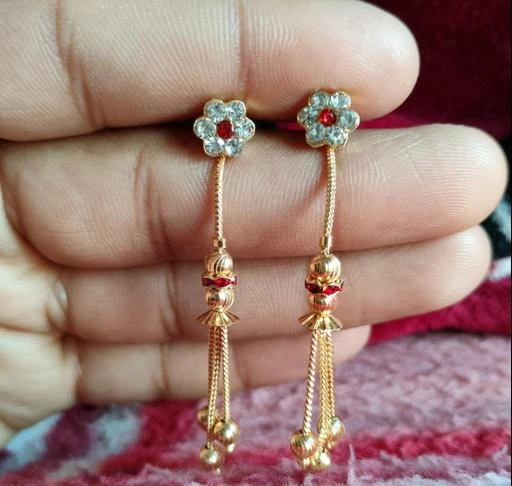 Sui dhaga hot sale type earrings