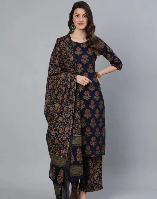 fcity.in - Keitra Women Printed Kurta And Palazzo Set With Dupatta / Trendy