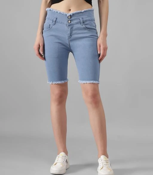 Checkout this latest Shorts
Product Name: *M MODDY Women's Light Blue Fray Hem Stretchable Slim Fit Solid Denim Shorts*
Fabric: Denim
Pattern: Solid
M MODDY Women's Stylish & Latest Design Stretchable Slim Fit Denim Shorts..!! Raise Your Style Quotient With These Trendy Outfits From M MODDY. Perfect For All Sports Or Casual Occasion. Take A More Relaxed Approach Towards Fashion Wearing These Shorts From The House Of M MODDY. Made Of High Quality, These Shorts Will Keep You Comfortable The Entire Day. Club These Shorts With A Shirt And Peep Toes For A Stunning Look. These Shorts Are Perfect For Special Outing As Well As Casual Also, And This Shorts Are Stretchable And Soft Against The Skin.
Sizes: 
30 (Waist Size: 30 in, Length Size: 18 in) 
Country of Origin: India
Easy Returns Available In Case Of Any Issue


SKU: Z271_ICE
Supplier Name: BHAGWATI SALE CORPORATION

Code: 864-23574979-9901

Catalog Name: Fashionable Trendy Women Shorts
CatalogID_5144013
M04-C08-SC1038
.
