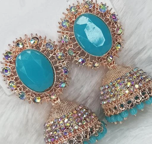 Light blue on sale jhumka earrings