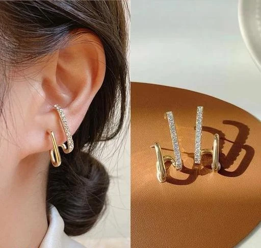  Korean Earing Claw Ear Hook Clip Earrings For Women Fourprong  Setting