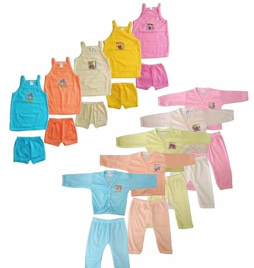 Checkout this latest Clothing Set
Product Name: *Boys   Clothing Sets Pack Of 10*
Top Fabric: Hosiery Cotton
Bottom Fabric: Hosiery Cotton
Sleeve Length: Sleeveless
Top Pattern: Solid
Bottom Pattern: Solid
Net Quantity (N): Pack Of 10
Add-Ons: No Add Ons
Sizes:
0-6 Months (Top Chest Size: 10 in, Top Length Size: 10 in, Bottom Waist Size: 7 in, Bottom Length Size: 12 in) 
100% soft cotton and they give a soft feeling ur baby . it specially design for ur baby for looks good .
Country of Origin: India
Easy Returns Available In Case Of Any Issue


SKU: LM2PANT
Supplier Name: santhosh garments

Code: 865-23603098-899

Catalog Name: Flawsome Stylish Boys Top & Bottom Sets
CatalogID_5152384
M10-C32-SC1182