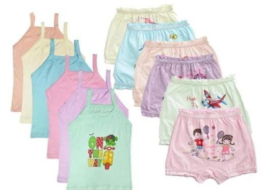 TIXY Cotton Innerwear Bloomer Briefs Panties for Girls, Baby Underwear  Combo (Pack of 6) (18-24 months)