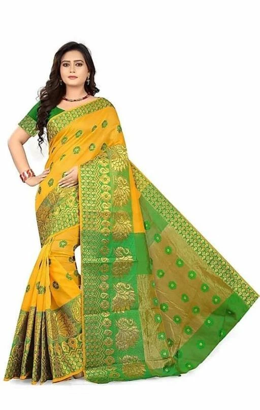 Checkout this latest Sarees
Product Name: *NEW FANCY DESIGN SILK SAREE FOR WOMEN *
Saree Fabric: Cotton Silk
Blouse: Separate Blouse Piece
Blouse Fabric: Jacquard
Pattern: Zari Woven
Blouse Pattern: Same as Border
Multipack: Single
Sizes: 
Free Size (Saree Length Size: 5.5 m, Blouse Length Size: 0.8 m) 
Country of Origin: India
Easy Returns Available In Case Of Any Issue


SKU: JK09.8
Supplier Name: JK FASHION

Code: 154-23717788-9901

Catalog Name: Jivika Graceful Sarees
CatalogID_5180413
M03-C02-SC1004