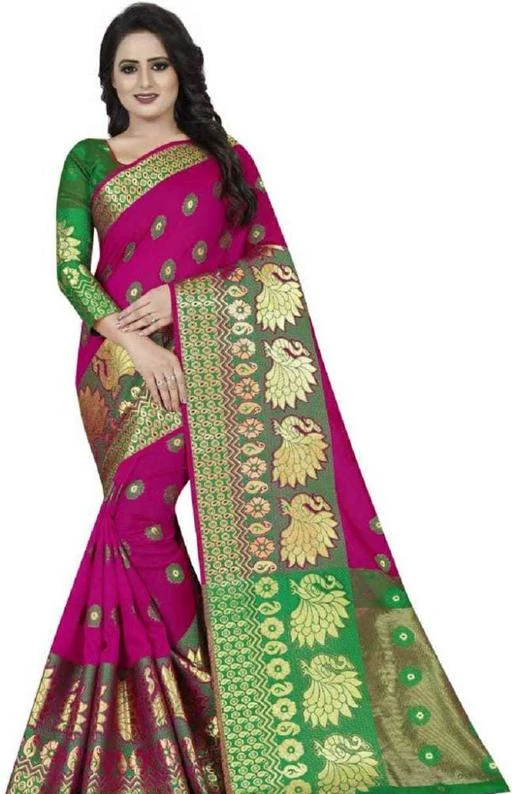 Checkout this latest Sarees
Product Name: *NEW FANCY DESIGN SILK SAREE FOR WOMEN *
Saree Fabric: Cotton Silk
Blouse: Separate Blouse Piece
Blouse Fabric: Jacquard
Pattern: Zari Woven
Blouse Pattern: Same as Border
Multipack: Single
Sizes: 
Free Size (Saree Length Size: 5.5 m, Blouse Length Size: 0.8 m) 
Country of Origin: India
Easy Returns Available In Case Of Any Issue


SKU: JK09.2
Supplier Name: JK FASHION

Code: 154-23717789-9901

Catalog Name: Jivika Graceful Sarees
CatalogID_5180413
M03-C02-SC1004