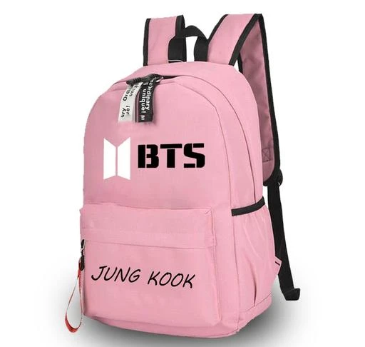  Jung Kook Printed Bts Pink Bag Baby Bag College Bags