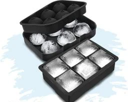 Ice Cube Trays, 2 Pack Silicone Ice Tray with Removable Lids Easy Release  Flexible 21 Ice Cube Molds BPA Free for Whiskey, Cocktail, Stackable  Durable