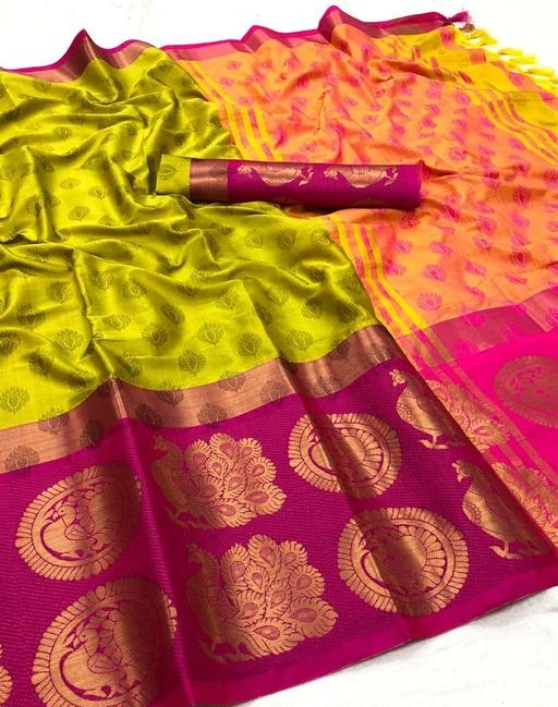 Checkout this latest Sarees
Product Name: *New Vs Fashion Attrective border full design Banarasi silk Saree*
Saree Fabric: Banarasi Silk
Blouse: Running Blouse
Blouse Fabric: Jacquard
Pattern: Self-Design
Blouse Pattern: Jacquard
Multipack: Single
Sizes: 
Free Size (Saree Length Size: 5.5 m, Blouse Length Size: 0.8 m) 
Country of Origin: India
Easy Returns Available In Case Of Any Issue


SKU: Dual-Mor_Lemon_Yellow_Pink_Patto
Supplier Name: NEW VS FAB

Code: 695-24042312-9981

Catalog Name: Kashvi Ensemble Sarees
CatalogID_5267396
M03-C02-SC1004