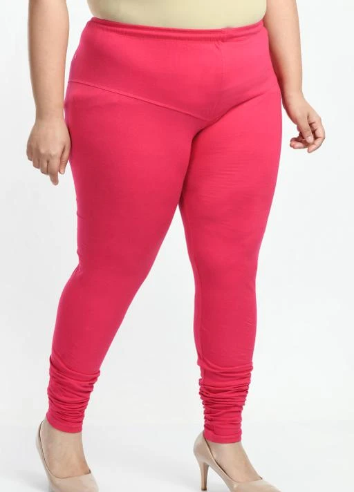 Women Cotton Lycra Ruby Cut Plus Size Churidar Leggings