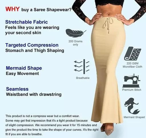 Seamless Spandex Saree Shapewear Petticoat