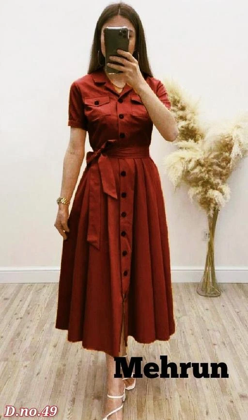 Checkout this latest Dresses
Product Name: *Classic Latest Women Dresses*
Fabric: Rayon
Sizes:
M (Bust Size: 38 in) 
L (Bust Size: 40 in) 
XL (Bust Size: 42 in) 
XXL (Bust Size: 44 in) 
Country of Origin: India
Easy Returns Available In Case Of Any Issue


SKU: DS06 MAROON ##
Supplier Name: NARNARAYAN FASHION

Code: 133-24266310-995

Catalog Name: Trendy Fabulous Women Dresses
CatalogID_5331198
M04-C07-SC1025