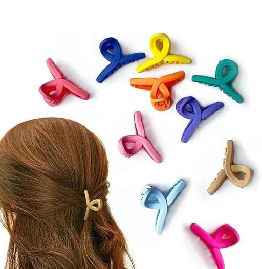 6pcs Women's Colorful Butterfly Claw Clips Sweet Butterfly Decor Hair  Accessories For Daily Use