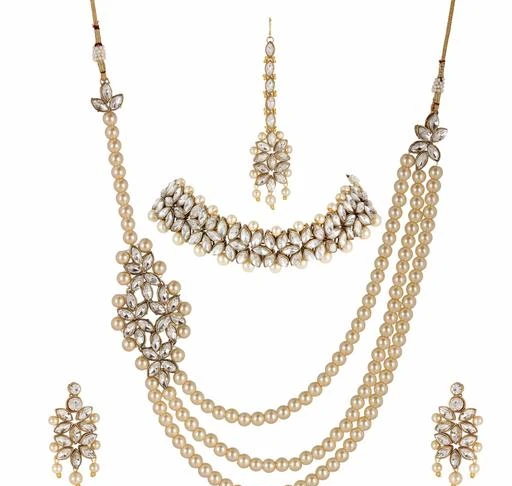 Checkout this latest Jewellery Set
Product Name: *Trendy Brass & Copper Women's Jewellery Set*
Plating: Gold Plated
Stone Type: Pearls
Type: Necklace Earrings Maangtika
Multipack: 2 Necklaces (For J-Set)
Easy Returns Available In Case Of Any Issue


Catalog Rating: ★3.8 (105)

Catalog Name: Navya Trendy Brass & Copper Women's Jewellery Sets Vol 2
CatalogID_325861
C77-SC1093
Code: 553-2431745-309
