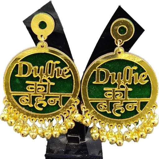 Customized dulhania earring with tassel and mangtika