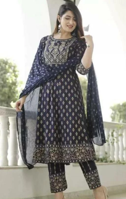 Fcity In Anarkali Kurti Palazzo Dupatta Set Dupatta Set