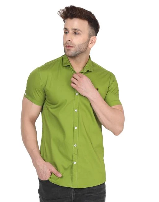 Checkout this latest Shirts
Product Name: *Classic Modern Men Shirts*
Fabric: Cotton
Sleeve Length: Short Sleeves
Pattern: Solid
Multipack: 1
Sizes:
S (Chest Size: 38 in, Length Size: 27 in) 
M (Chest Size: 40 in, Length Size: 28 in) 
L (Chest Size: 42 in, Length Size: 29 in) 
XL (Chest Size: 44 in, Length Size: 30 in) 
XXL (Chest Size: 46 in, Length Size: 31 in) 
Country of Origin: India
Easy Returns Available In Case Of Any Issue


SKU: 1996630628
Supplier Name: Dezano Textile

Code: 924-24388517-9911

Catalog Name: Classic Modern Men Shirts
CatalogID_5364972
M06-C14-SC1206