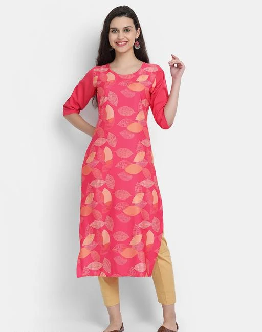 Checkout this latest Kurtis
Product Name: *1 Stop Fashion Women's Crepe Pink Color Digital Print Straight Kurta*
Fabric: Crepe
Sleeve Length: Three-Quarter Sleeves
Pattern: Printed
Combo of: Single
Sizes:
S (Bust Size: 36 in, Size Length: 45 in) 
M (Bust Size: 38 in, Size Length: 45 in) 
L (Bust Size: 40 in, Size Length: 45 in) 
XL (Bust Size: 42 in, Size Length: 45 in) 
XXL (Bust Size: 44 in, Size Length: 45 in) 
XXXL (Bust Size: 46 in, Size Length: 45 in) 
4XL (Bust Size: 48 in, Size Length: 45 in) 
1 Stop Fashion Women's Crepe Pink Color Digital Print Straight Kurta
Country of Origin: India
Easy Returns Available In Case Of Any Issue


SKU: 530245-S 
Supplier Name: OS INTERNATIONAL

Code: 362-24391831-914

Catalog Name: One stop fashion,Myra Sensational Kurtis
CatalogID_5365884
M03-C03-SC1001