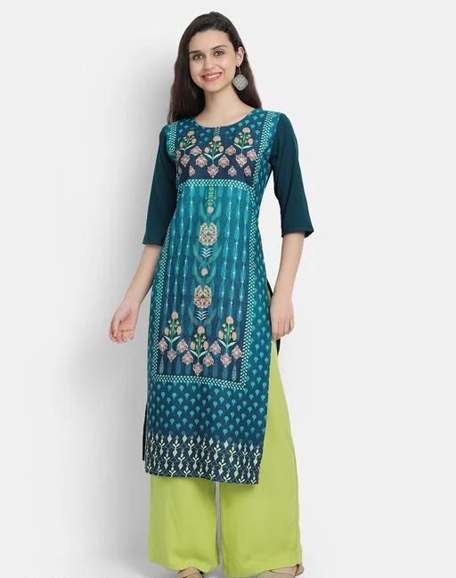 Checkout this latest Kurtis
Product Name: *Beautiful Crepe Multi Color Digital Print Straight Kurta*
Fabric: Crepe
Sleeve Length: Three-Quarter Sleeves
Pattern: Printed
Combo of: Single
Sizes:
S (Bust Size: 36 in, Size Length: 45 in) 
M (Bust Size: 38 in, Size Length: 45 in) 
L (Bust Size: 40 in, Size Length: 45 in) 
XL (Bust Size: 42 in, Size Length: 45 in) 
XXL (Bust Size: 44 in, Size Length: 45 in) 
XXXL (Bust Size: 46 in, Size Length: 45 in) 
4XL (Bust Size: 48 in, Size Length: 45 in) 
1 Stop Fashion Women's Crepe Blue Color Digital Print Straight Kurta
Country of Origin: India
Easy Returns Available In Case Of Any Issue


SKU: 530243-S 
Supplier Name: OS INTERNATIONAL

Code: 262-24418844-914

Catalog Name: One stop fashion,Trendy Sensational Kurtis
CatalogID_5375683
M03-C03-SC1001