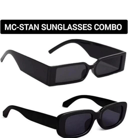 Black MC Stan, King retro Square Sunglasses, MC stan Goggles for
