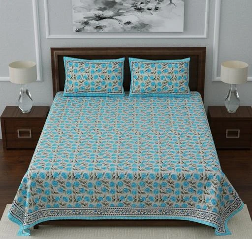 Checkout this latest Bedsheets_1000-1500
Product Name: *Trendy Alluring Bedsheets*
Fabric: Cotton
No. Of Pillow Covers: 2
Thread Count: 600
Multipack: Pack Of 1
Sizes:
King (Length Size: 100 in, Width Size: 108 in, Pillow Length Size: 17 in, Pillow Width Size: 27 in) 
:. Cotton Printed Double Bedsheets with Two Pillow Covers :. Print Name :- Elite :. Design:-Printed :. Quality :- Premium :. Bedsheet Size:-100*108 :. Pillow Covers Size :- 17*27 :. Attached Zip also in Pillow Covers :. Thread Count :- 400 :. 100% Pure Cotton
Country of Origin: India
Easy Returns Available In Case Of Any Issue


SKU: aRVrbExB
Supplier Name: FEBRIICO ENTERPRISES

Code: 666-24528706-3532

Catalog Name: Gorgeous Alluring Bedsheets
CatalogID_5408955
M08-C24-SC1101
.