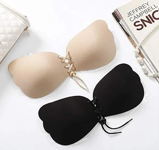  Women Padded Wire Push Up Adhesive Bra Invisible