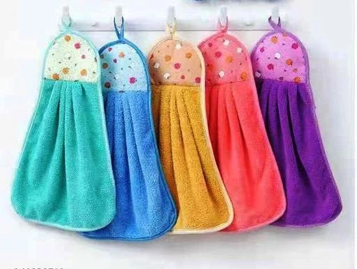 Beautiful Microfiber Wash Basin Hanging Kitchen Towel Multicolor