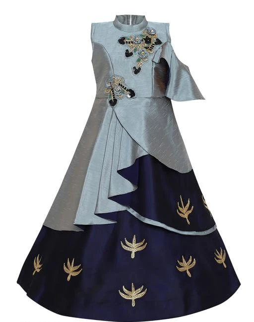 Checkout this latest Ethnic Gowns
Product Name: *Aarika Girl's Grey Silk Gown*
Fabric: Silk
Sleeve Length: Sleeveless
Pattern: Embroidered
Multipack: 1
Sizes: 
4-5 Years (Bust Size: 13 in, Length Size: 36 in) 
5-6 Years (Bust Size: 13 in, Length Size: 37 in) 
6-7 Years (Bust Size: 14 in, Length Size: 39 in) 
7-8 Years (Bust Size: 14 in, Length Size: 41 in) 
8-9 Years (Bust Size: 15 in, Length Size: 43 in) 
9-10 Years (Bust Size: 15 in, Length Size: 45 in) 
10-11 Years (Bust Size: 16 in, Length Size: 47 in) 
Country of Origin: India
Easy Returns Available In Case Of Any Issue


Catalog Rating: ★4.3 (87)

Catalog Name: Stylish Girls Ethnic Gowns
CatalogID_5500140
C61-SC1400
Code: 367-24852483-9263