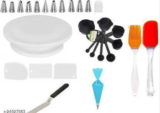 Checkout this latest Other Kitchen Tools_500-1000
Product Name: * Cake Makking combo 8 pc Measuring Cup & Spoons set with 1 Set Brush Spatula, 3 Icing Smoother, 1 Silicone Piping Bag and 12 Numbered Cake Decorating Tips, 1 Icing Spatula with Cake Turntable Kitchen Tool Set*
Product Name:  Cake Makking combo 8 pc Measuring Cup & Spoons set with 1 Set Brush Spatula, 3 Icing Smoother, 1 Silicone Piping Bag and 12 Numbered Cake Decorating Tips, 1 Icing Spatula with Cake Turntable Kitchen Tool Set
Brand Name: Trendi
Material: Plastic
Multipack:Multipack
Product Breadth: 6 cm
Product Length: 19 cm
Product Height: 22 cm
Product Type: Cake Decoration
Capacity: 1 
unique cake decoration making tools and cake making tools enjoy it
Country of Origin: India
Easy Returns Available In Case Of Any Issue


SKU: 784004785
Supplier Name: SADGURU KITCHEN

Code: 504-24927983-995

Catalog Name: Trendi Unique Cake Decoration Kitchen Tools
CatalogID_5527176
M08-C23-SC1434