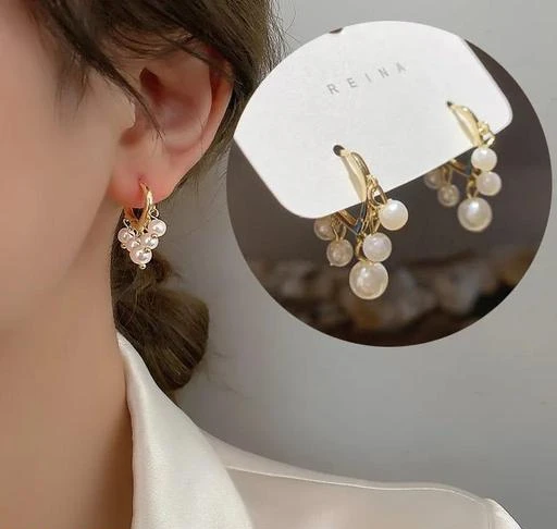 Flipkartcom  Buy MODERN MOOD MOM13 Fashion Long Dangler Latest Crystal  Fancy Drop Pearl Earrings for Women Alloy Stud Earring Online at Best  Prices in India