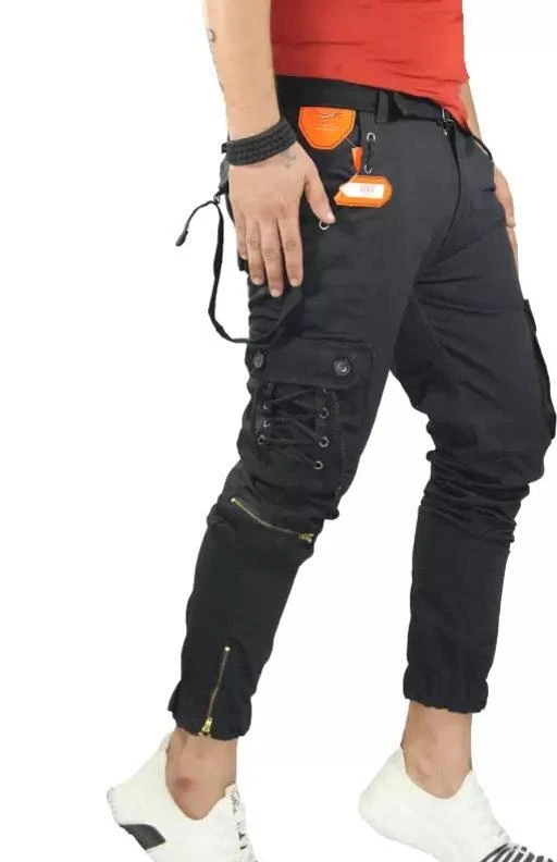 Buy Sagvish Mens Black Cotton Cargo Trouser 28 Online at Best Prices in  India  JioMart