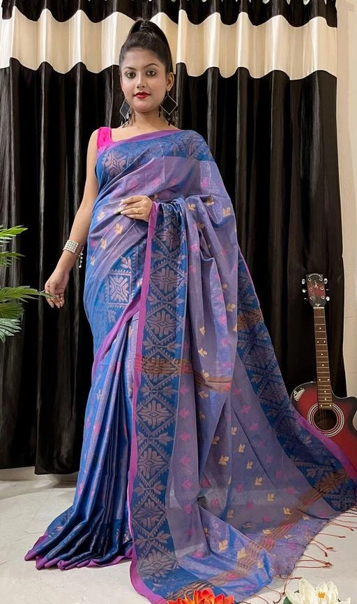 Khadi jamdani clearance saree