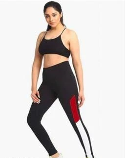 KGN HUB Gym wear Leggings Ankle Length Free Size Workout Trousers |  Stretchable Striped Jeggings | High Waist Sports Fitness Yoga Track Pants  for