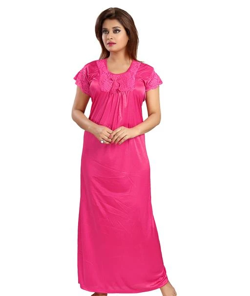 Checkout this latest Nightdress
Product Name: *Comfy Women's Satin Nightdress*
Fabric: Satin
Sleeves: Short Sleeves Are Included
Size: Up To 32 in To 36 in ( Free Size)
Length: Up To 55 in
Type: Stitched
Description: It Has 1 Piece Of Women's Nightdress
Pattern: Solid
Easy Returns Available In Case Of Any Issue


Catalog Rating: ★3.8 (87)

Catalog Name: Trendy Women's Satin Nightdress Vol 2
CatalogID_343460
C76-SC1044
Code: 243-2548603-4701