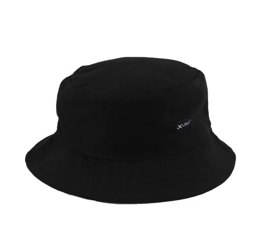  Stylish Men Black Cotton Bucket Hat Pack1 / Fashionable Trendy  Men