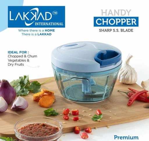 Checkout this latest Chopper_500
Product Name: *Trendy Chopper*
LAKKAD INTERNATIONAL 450 ML Quick DORI Chopper for EFFORTLESSLY Chopping Vegetables # Made from Polypropylene (PP) for long-lasting use # Sturdy 3-blade design made from Stainless Steel, As this chopper by LAKKAD INTERNATIONAL can be opened and detached easily, cleaning is an easy task using lukewarm water, mild detergent and a soft cloth # Unique string function to chop vegetables and fruits with ease # Eco-friendly design, no electricity required, Convenient and Easy Handling # Colour: Green, Blue, Black # Package Contents: 1-Piece Handy Chopper # Warranty: 7 Days Warranty, Only On Manufacturing Defects # Contact_us on 88496 83563
Sizes: 
Free Size
Country of Origin: India
Easy Returns Available In Case Of Any Issue


Catalog Rating: ★4 (8)

Catalog Name: Designer Chopper
CatalogID_5728692
C135-SC1656
Code: 271-25509851-994